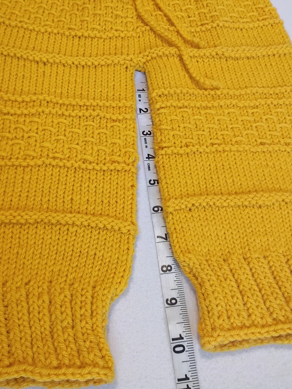 Handmade Yellow Woolen Baby Leggings Textured Knit Lounge Pants